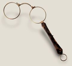 Antique Gold Horn Lorgnette Eyeglasses