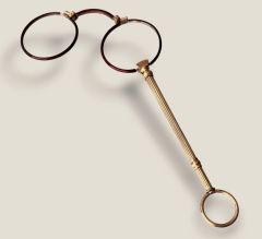 Antique Gold Tortoise Lorgnette Eyeglasses
