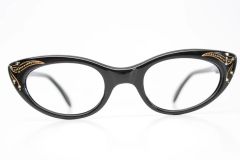 Black Rhinestone cateye glasses 