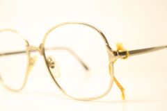 Gold Marcolin Vintage Eyewear Unused  New Old stock Vintage Eyeglasses 1990s Vintage Glasses Unique