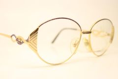 Galitzine Gold Purple Vintage Eyewear Unused  New Old stock Vintage Eyeglasses 1990s Vintage Glasses Unique