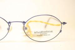 Studioline Blue Oval Vintage Eyewear Unused  New Old stock Vintage Eyeglasses 1990s Vintage Glasses Unique
