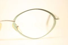 Green SIlver Oval Vintage Eyewear Unused New Old stock Vintage Eyeglasses 1990s Vintage Glasses Unique