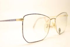 Krizia Italy Gold Blue Vintage Eyewear Unused  New Old stock Vintage Eyeglasses 1990s Vintage Glasses Unique