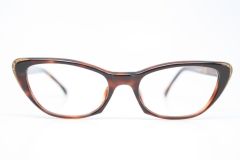 Unused Rust Rhinestone Vintage Cat Eye Glasses 