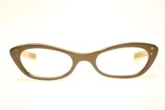 Unused Black Vintage Cat Eye Glasses 1960s Eyewear