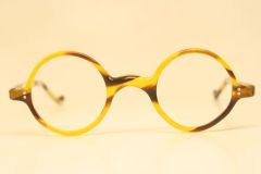 Unused Small Antique Round Faux Tortoiseshell Eyeglasses Vintage Frames 38mm