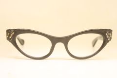 Small Brown Vintage Unused Cat Eye Glasses