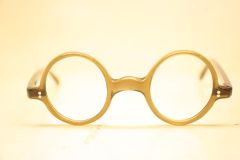 Small Brown Round Eyeglasses Vintage Frames 37mm harold Lloyd