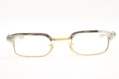 Unused Gold Silver Gaspari Gold Filled Vintage Cat Eye Glasses