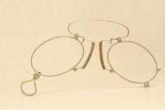 Unused Antique Silver Spring Bridge Pince Nez Eyeglasses 