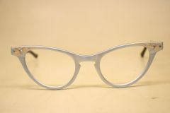 Vintage Blue Artcraft Metal Vintage Cat Eye Glasses 1960s Eyewear
