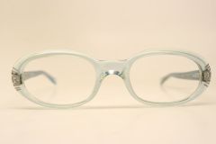 Unused Blue Oval Rhinestone 1960's Eyeglasses NOS 