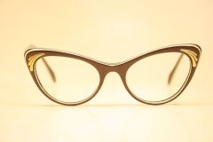 Vintage Brown American Optical Vintage Cat Eye Glasses 1960s Eyewear