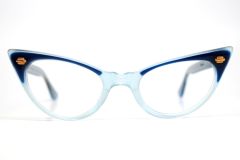 Vintage 2 Tone Blue Cat Eye Glasses Vintage