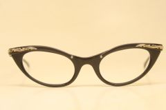 Unused Combination Black Vintage Cat Eye Glasses 