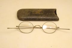 Antique Silver Straight Temple Late 19th Century  Eyeglasses