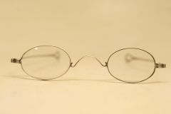 Antique Coin Silver Straight Temple Mid 19th Century  Eyeglasses