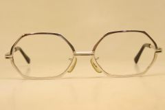 Vintage Silver Metal Octagon Eyeglasses Unused Vintage Eyewear 1970s 1980s