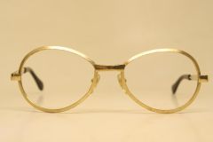 Vintage Gold Metal Oval Eyeglasses Unused Vintage Eyewear 1970s 1980s