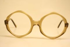 Unused Brownsmoke Octagonal Vintage 1960's 1970s Glasses 52/22 France