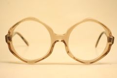 Unused Brownsmoke Octagonal Vintage 1960's 1970s Glasses 52/22 France