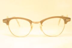 Vintage Brown Gold C.O.C. Cat Eye Glasses 