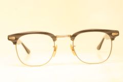 Unused Vintage Combination Brown Browline Eyeglasses
