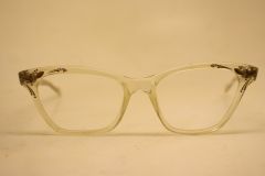 Unused Clear / Yellow Rhinetone Vintage Cat Eye Glasses