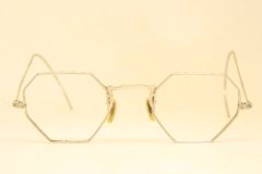 Antique 1/10 12k White Gold Filled Eyeglasses Vintage Frames 40X36