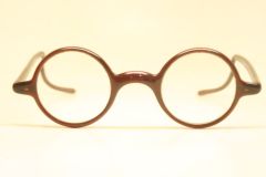 Antique Round Faux Tortoiseshell Eyeglasses Vintage Frames 40mm