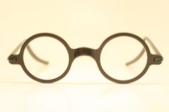 Antique Round Black Eyeglasses Vintage Frames 40mm