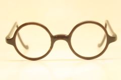 Antique Round Brown Tortoise Eyeglasses Vintage Frames 40mm