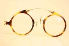 Antique Tortoise Oxford Pince Nez Eyeglasses Vintage