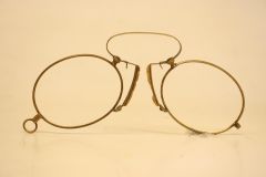 Antique Gold Spring Bridge Pince Nez Eyeglasses Vintage 