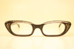 Vintage Brown Rhinestone cat eye glasses 