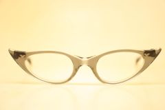 Unused Vintage Small Gray Cat Eye Glasses
