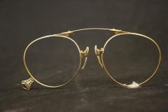 Antique Gold Z Fold Pince Nez Eyeglasses Vintage 
