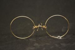 Antique Hard Bridge Pince Nez Eyeglasses Vintage 