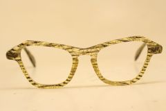 Unused Gold Stripe Vintage Cat Eye Glasses 