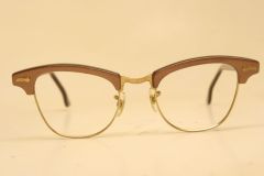 Unused Brown Combination  Vintage Cat Eye Glasses 