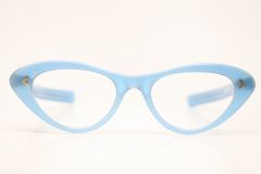  Unused Vintage Light Blue Cat Eye Glasses 