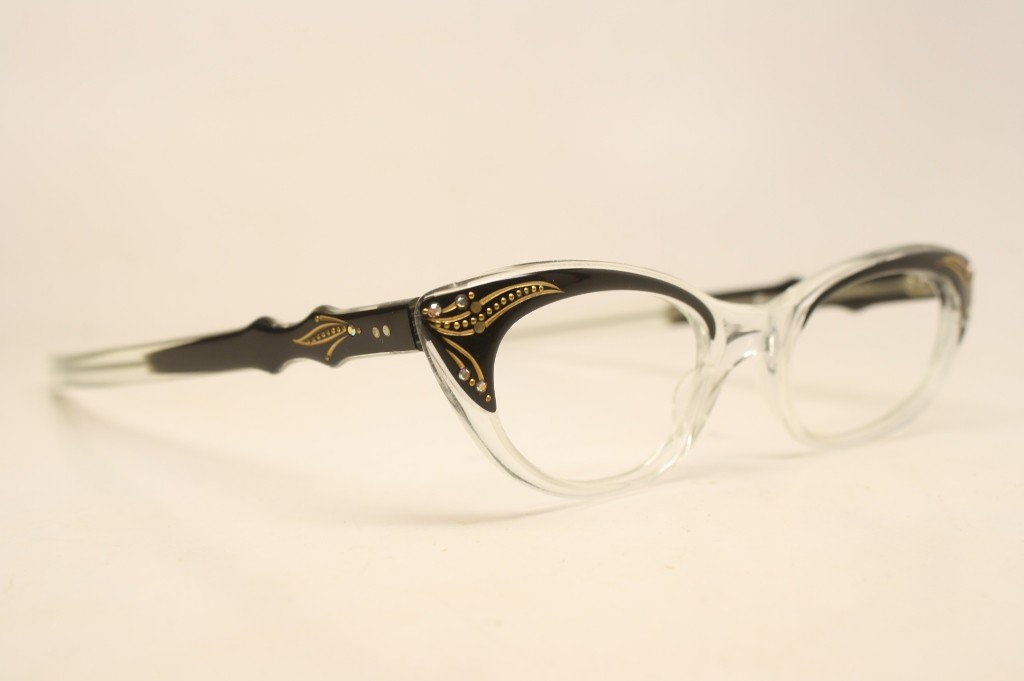 black cat eye glasses